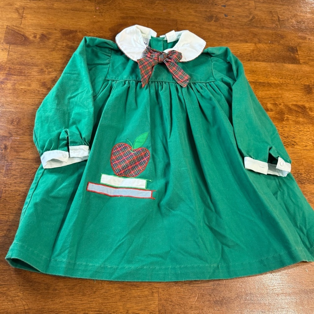 Vintage Samara Girls Green Dress 80s Back to School Apple Books 6